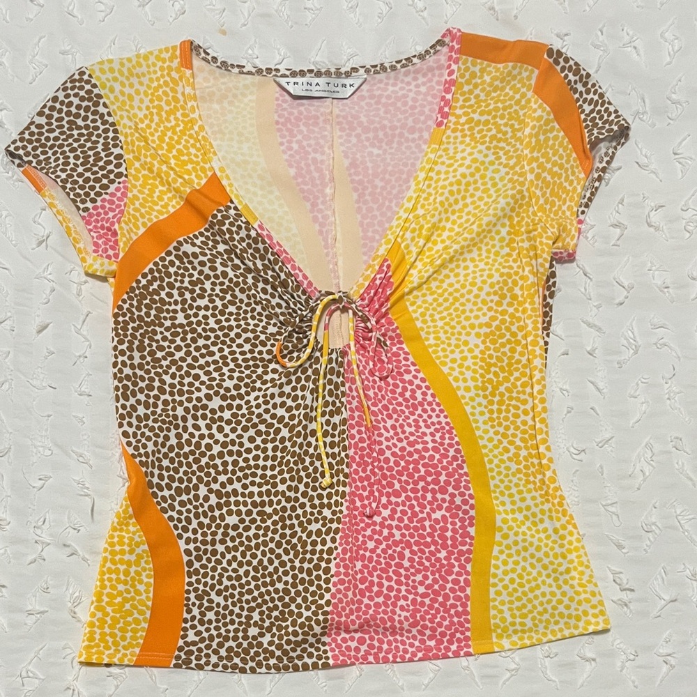 Trina Turk Multicolor Short Sleeve Top